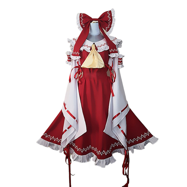 東方project 博麗霊夢 コスプレ衣装フルセット ウィッグ付 コスプレ
