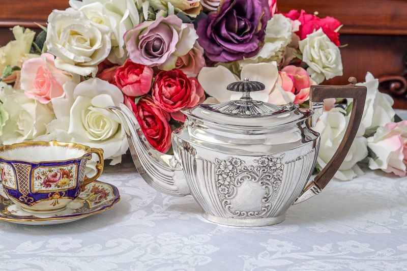 アンティークシルバー、純銀製(925)1900年 クイーンアンスタイル