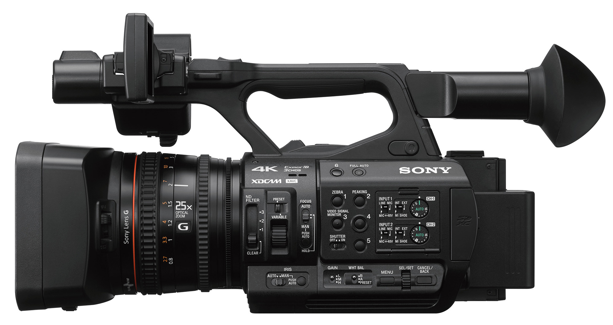 ソニー、4K/60p対応で3CMOS! ハンディカムコーダーの決定版 1/2インチ