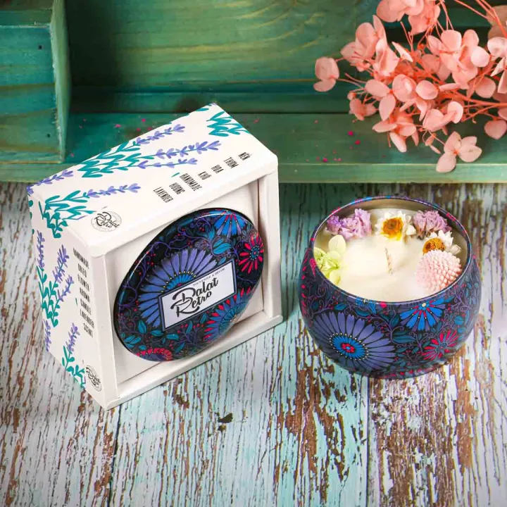 アロマキャンドル ラベンダーの香り 120g Dalat Retroの通販・個人輸入