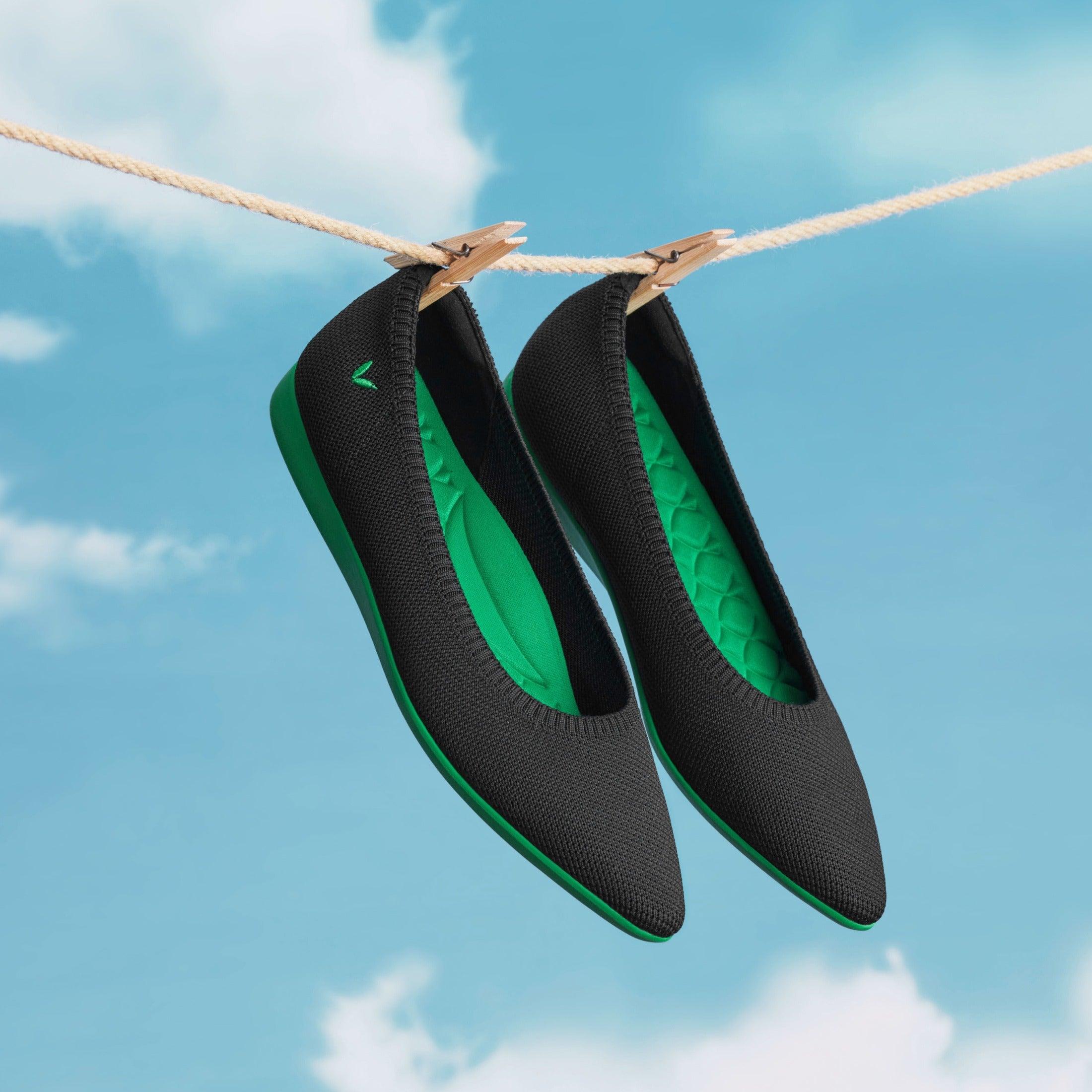 Aria Walker] ポインテッドトゥ 超軽量 厚底 フラットシューズ