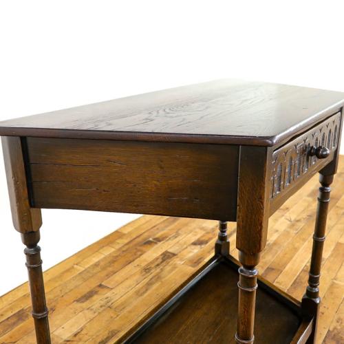 イギリスアンティーク コンソールテーブル オーク材 v_57440