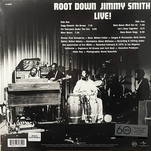 Jimmy Smith｜Root Down - Jimmy Smith Live! (LP)｜レコード通販