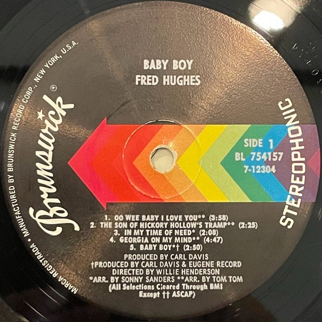 Fred Hughes｜Baby Boy (LP)｜レコード通販｜vivrantdiscstore