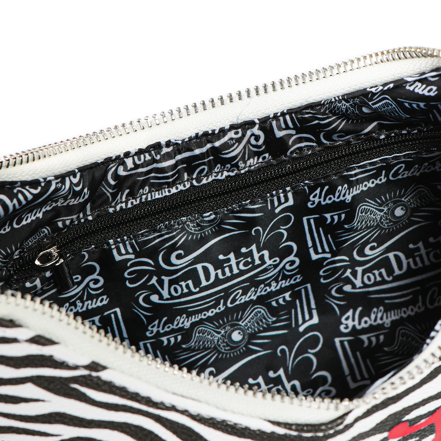Zebra Print Shoulder Bag | Von Dutch