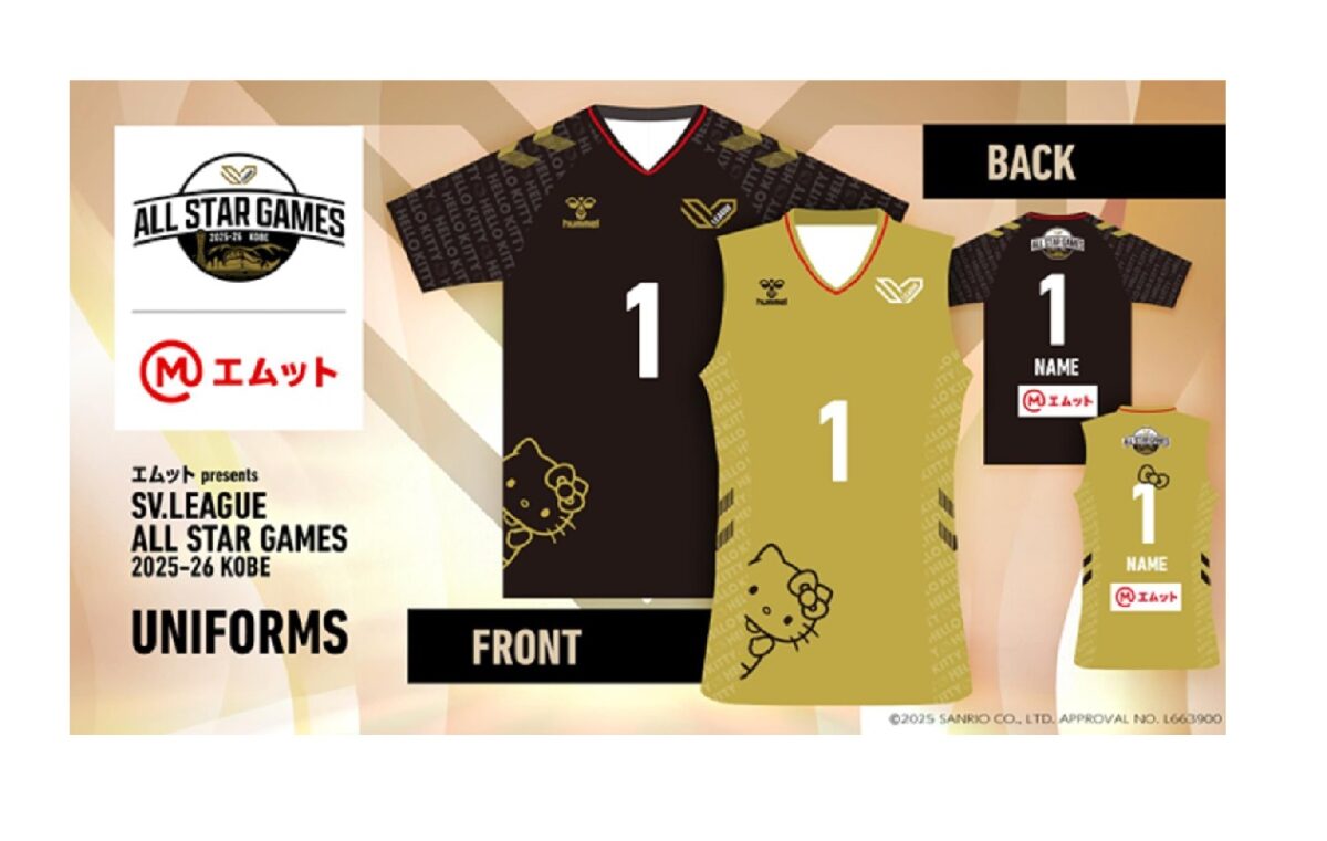 SVオールスターでハローキティとのスペシャルコラボユニフォームを着用