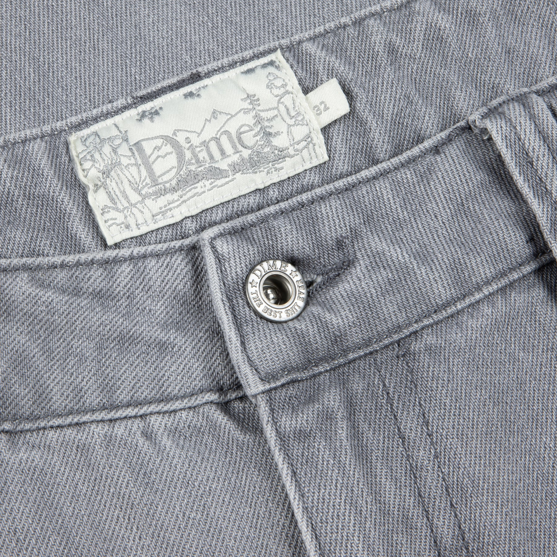 Dime】Baggy Denim Pants - Sandblasted gray