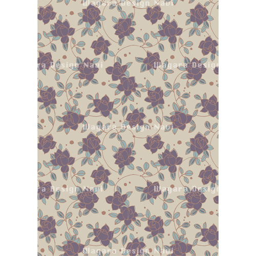 大正ロマン薔薇・タイリングパターン | 和風デザイン・和柄素材なら