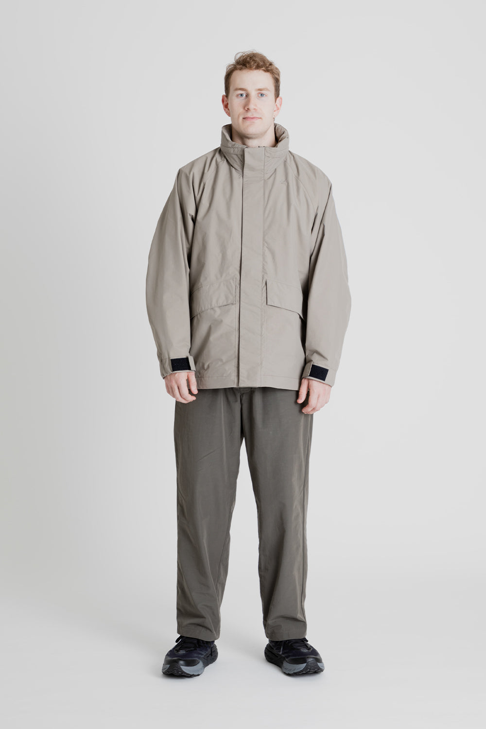 Goldwin Pertex Shield Act Rover Jacket in Grayish Sand | Wallace