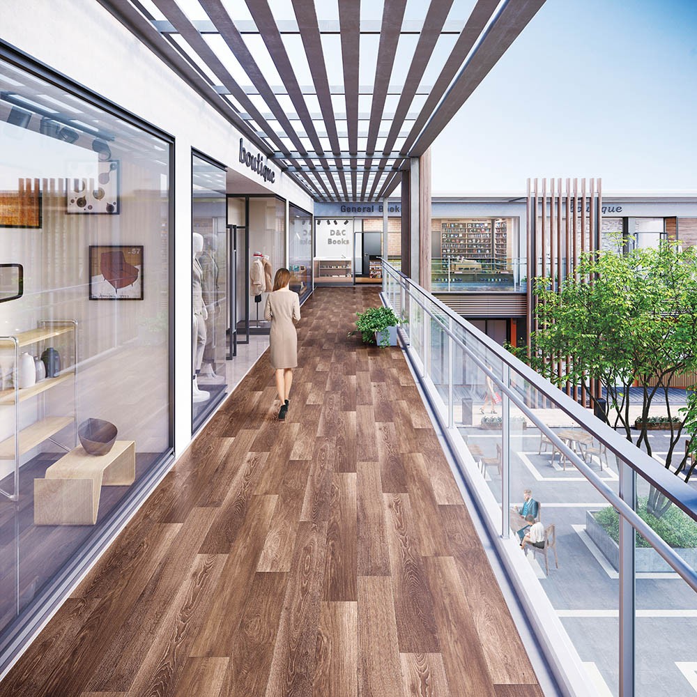 ダークブラウン ノンワックスコーティング+衝撃吸収＋耐動荷重+土足OK+