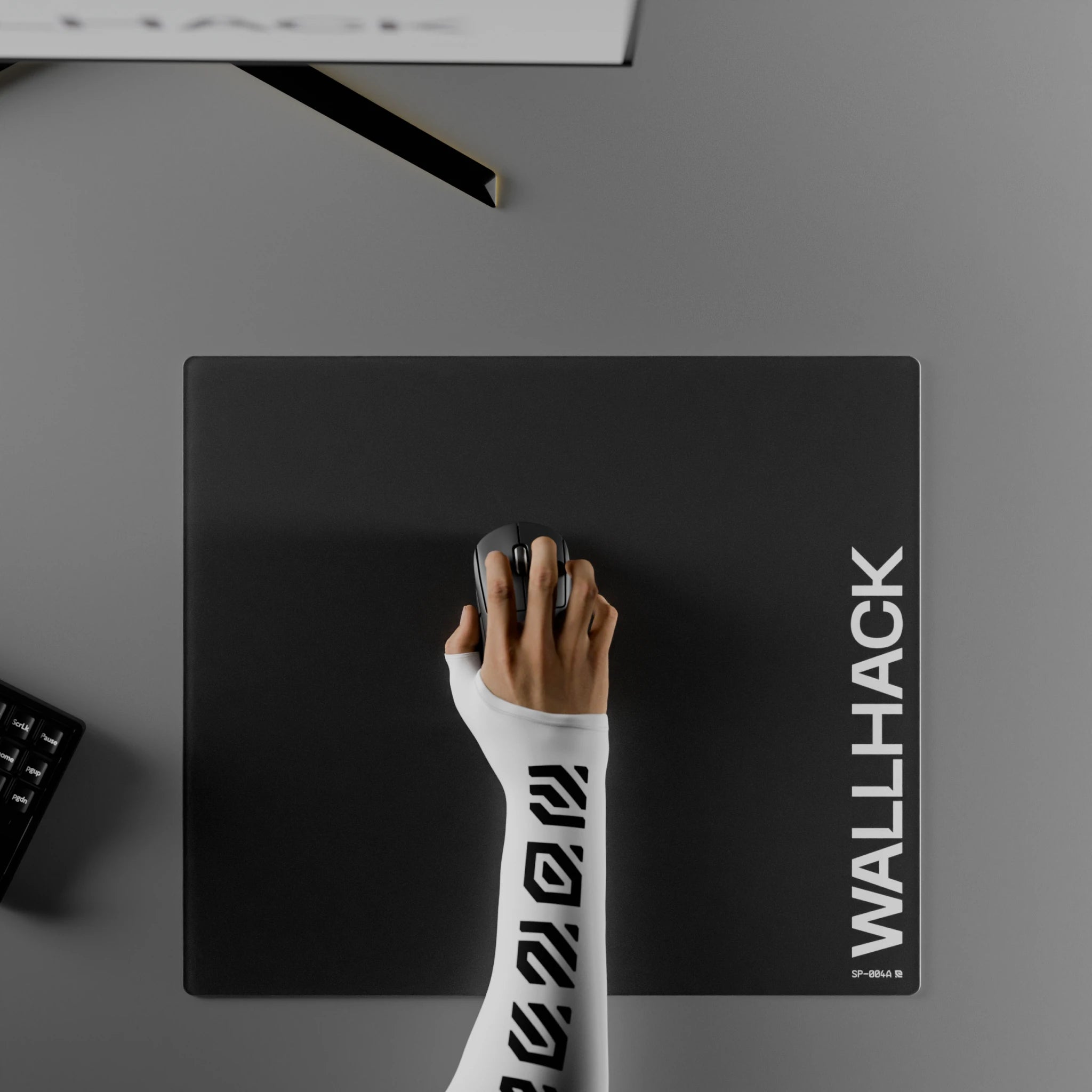SP-004A ブラック ガラスマウスパッド | WALLHACK