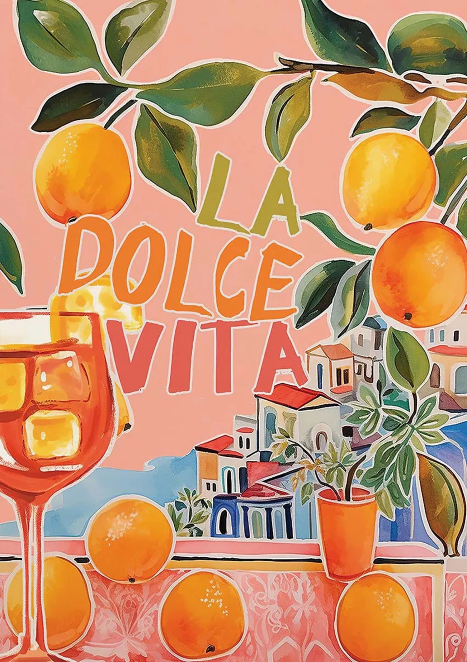Aperol & Oranges | Vintage Italian Retro Style – Wall Of Art Studio