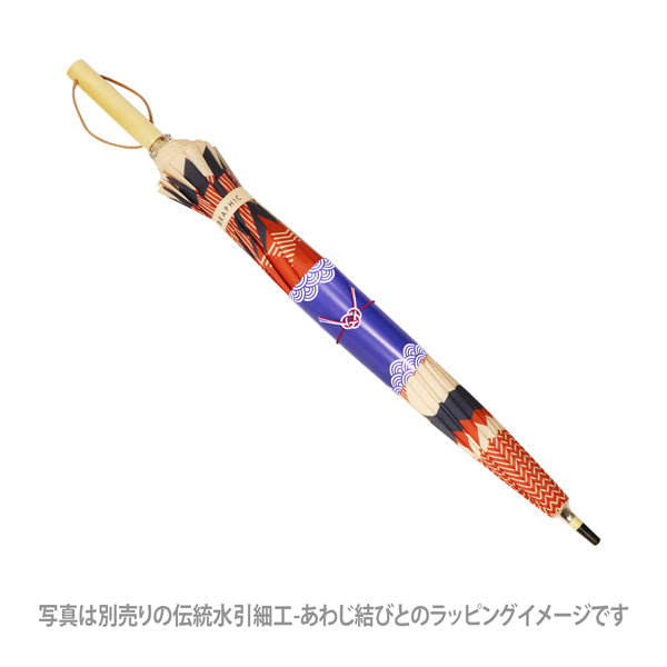 和柄テキスタイル 16本骨長傘‐万華鏡／紅｜おしゃれな和柄傘ブランド