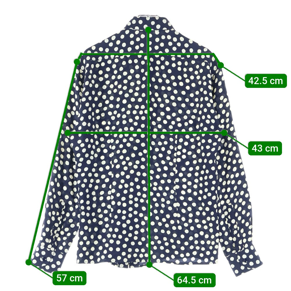 SAINT LAURENT PARIS(サンローランパリ) ドット 水玉 長袖シルクシャツ