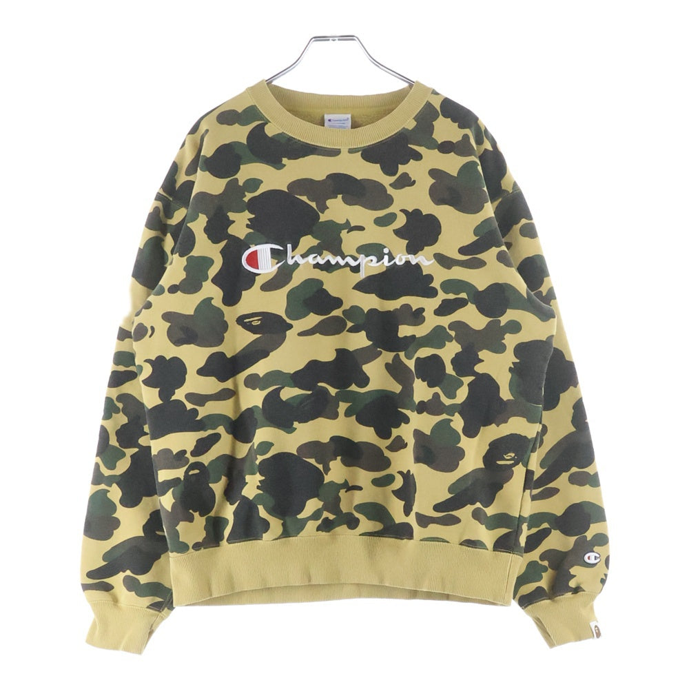 A BATHING APE(アベイシングエイプ) ×CHAMPION 1st CAMO CREWNECK