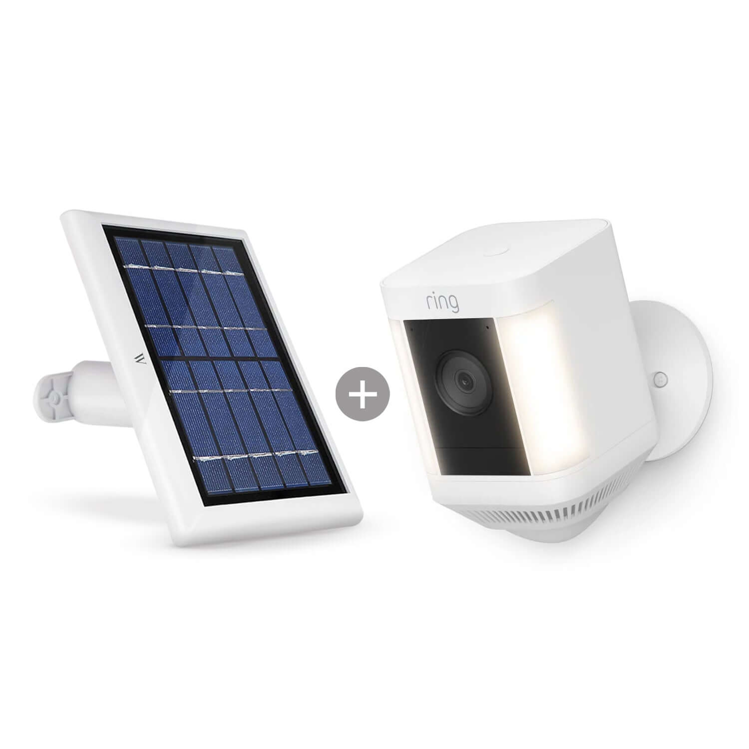 Ring Spotlight Cam Plus Battery + Solar Panel Bundle (1-Pack