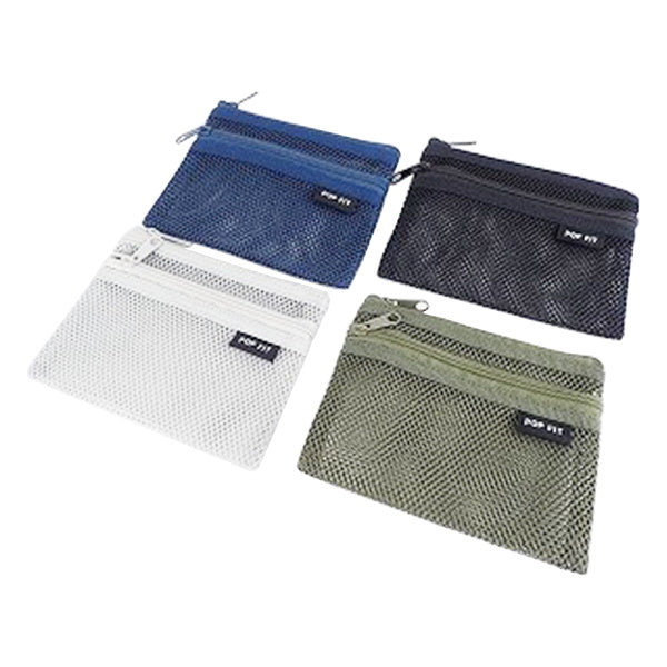 メッシュポーチ メッシュケースフラットタイプ WSS 約13x9.5cm 352017