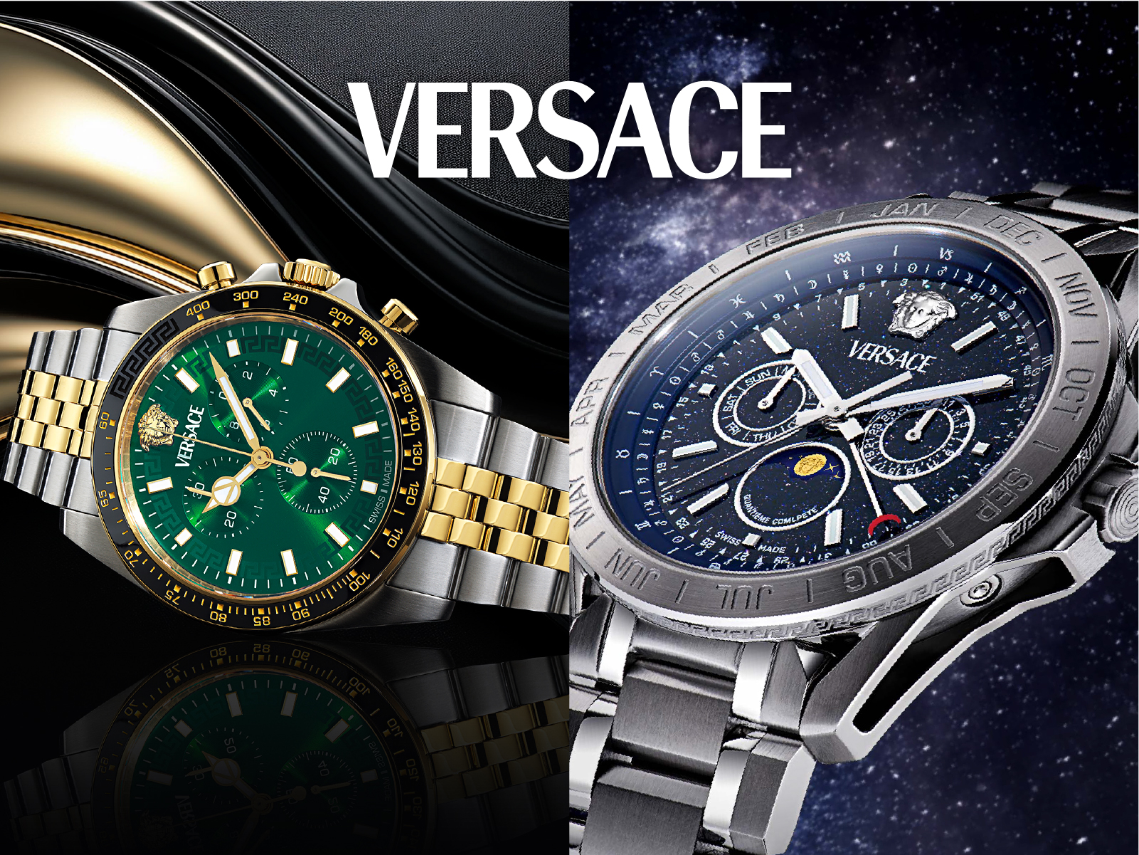 Greca Chrono Wave / V-Galaxy Moonphase｜NEWS｜VERSACE WATCHES