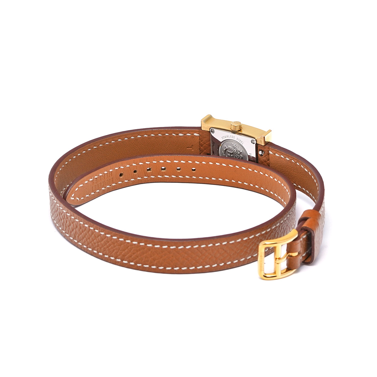 エルメス Hウォッチ ミニ HH1.101 ホワイト レディース 時計 【中古