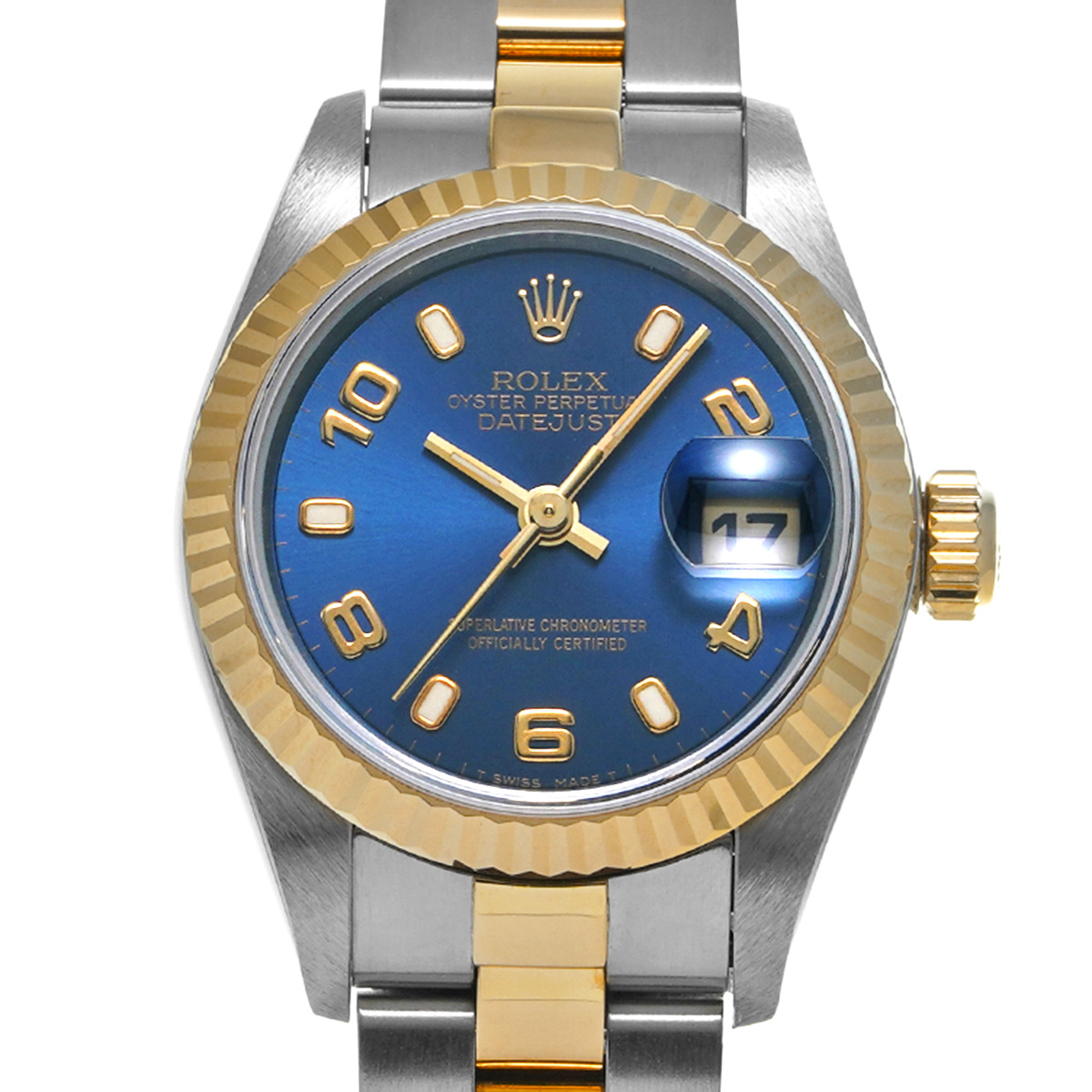 ロレックス デイトジャスト 69173 ブルー レディース 時計 【中古