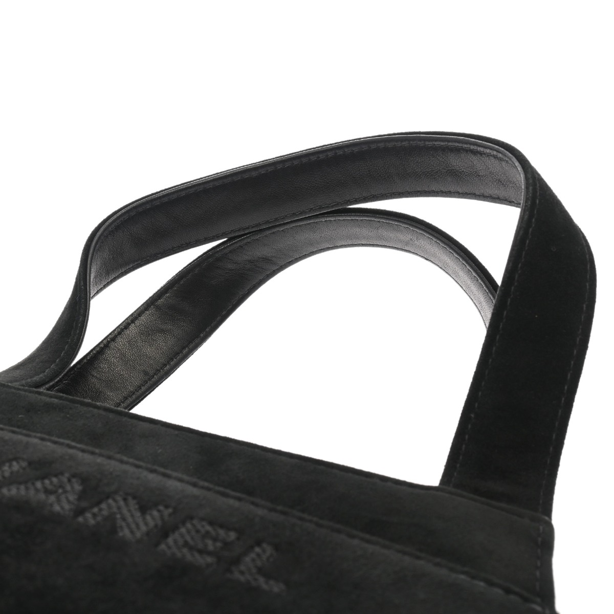 シャネル ハンドバッグ ブラック スエード レディース バッグ 【中古