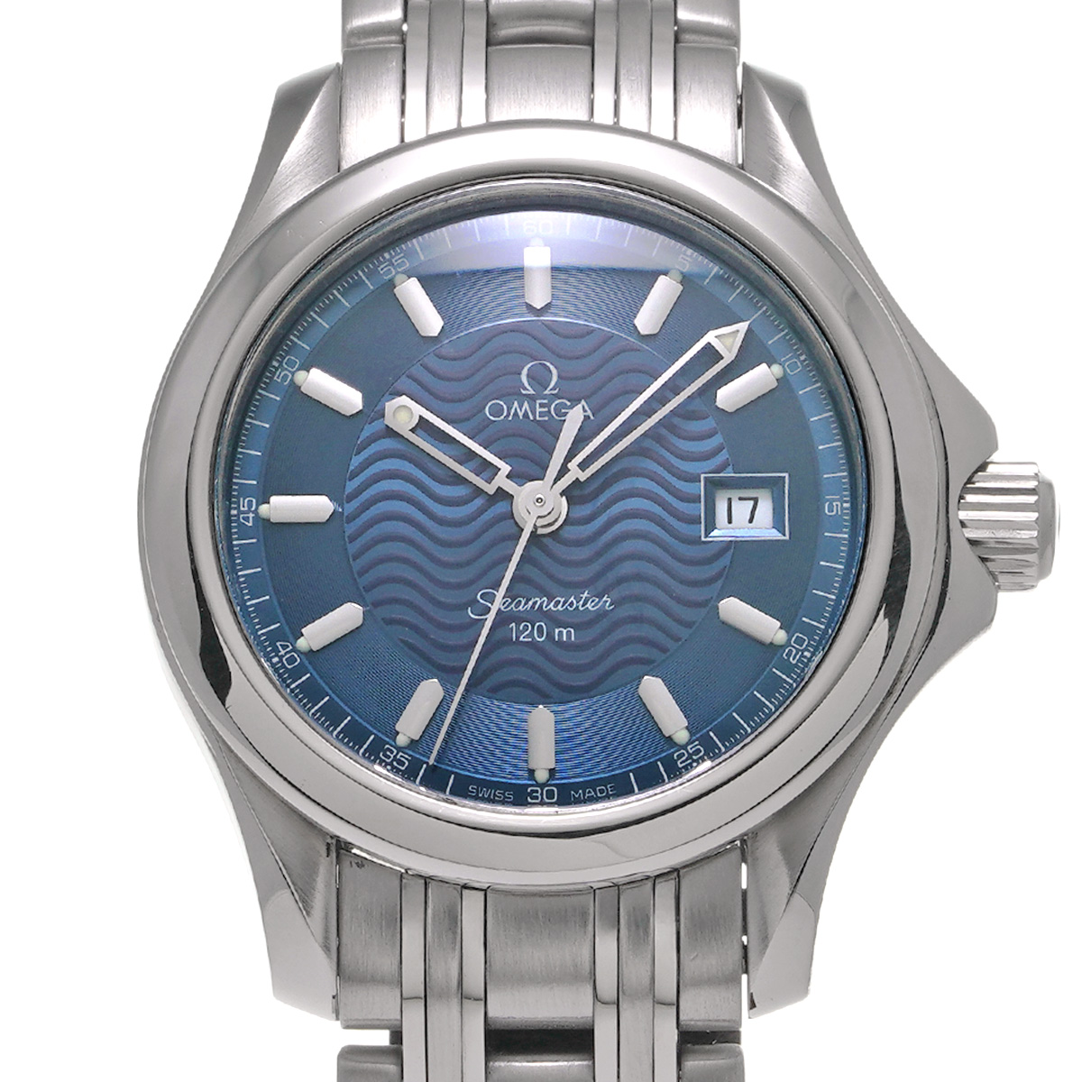 オメガ シーマスター 120 クォーツ 2571.81 ブルー レディース 時計