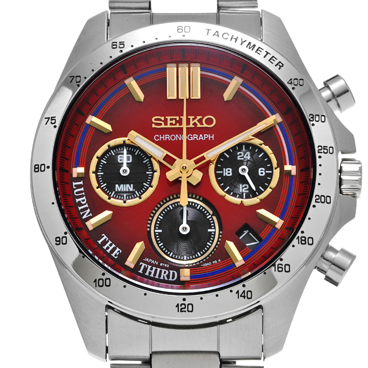 セイコー ルパン三世×セイコー オフィシャルウオッチ 8T63-02X0 ワイン