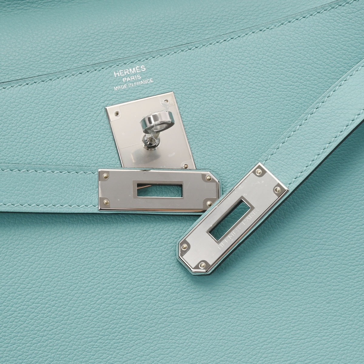 エルメス / HERMES ケリー 28 内縫い ブルーアトール/ヴェールボス