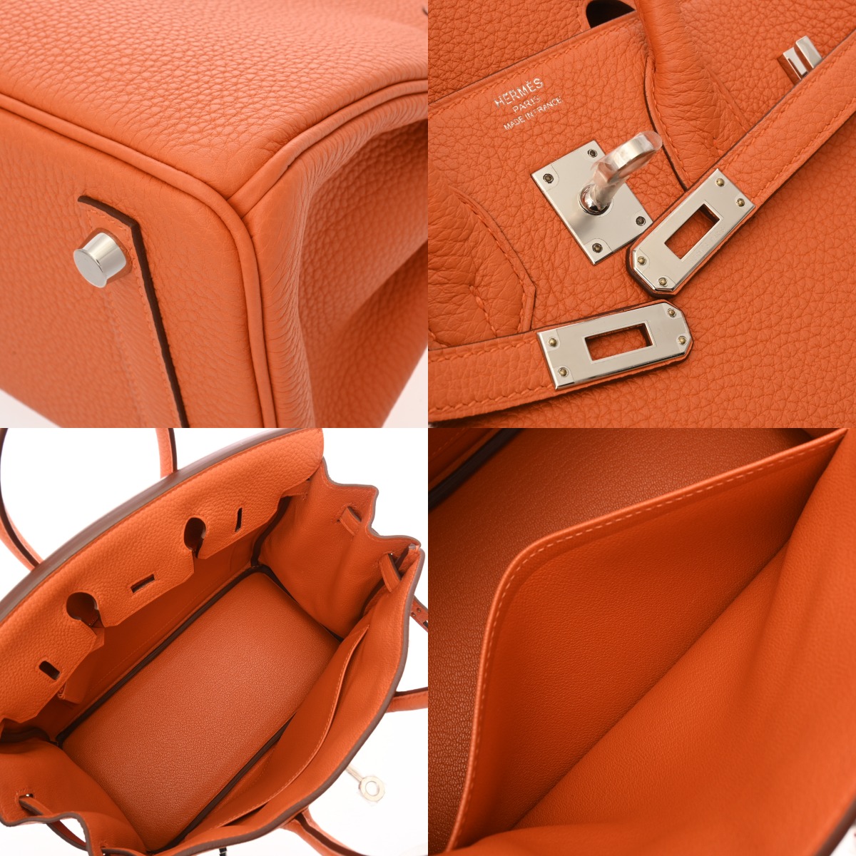 エルメス バーキン 25 オレンジ トゴ レディース バッグ 【未使用