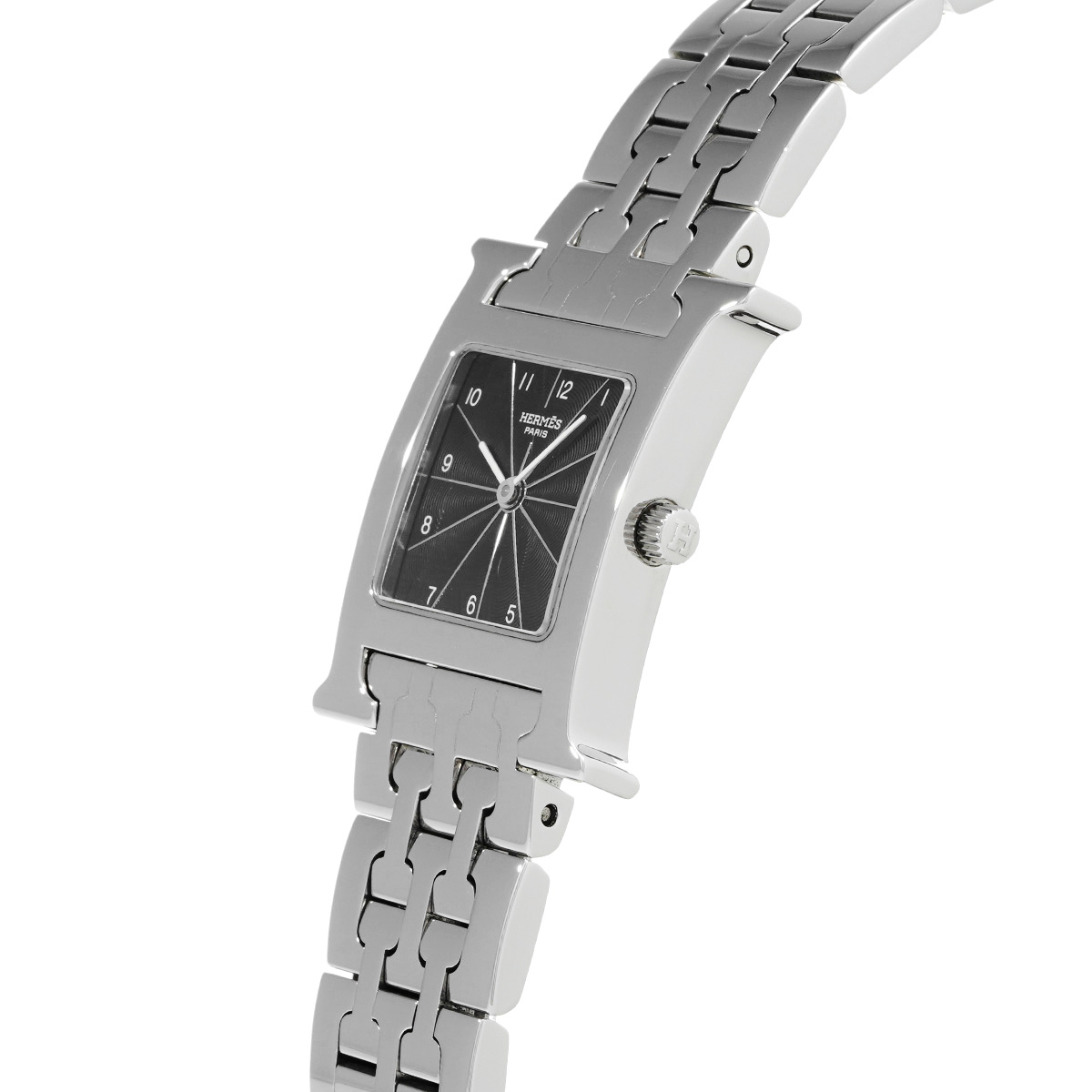エルメス Hウォッチ HH1.210 ブラック レディース 時計 【中古