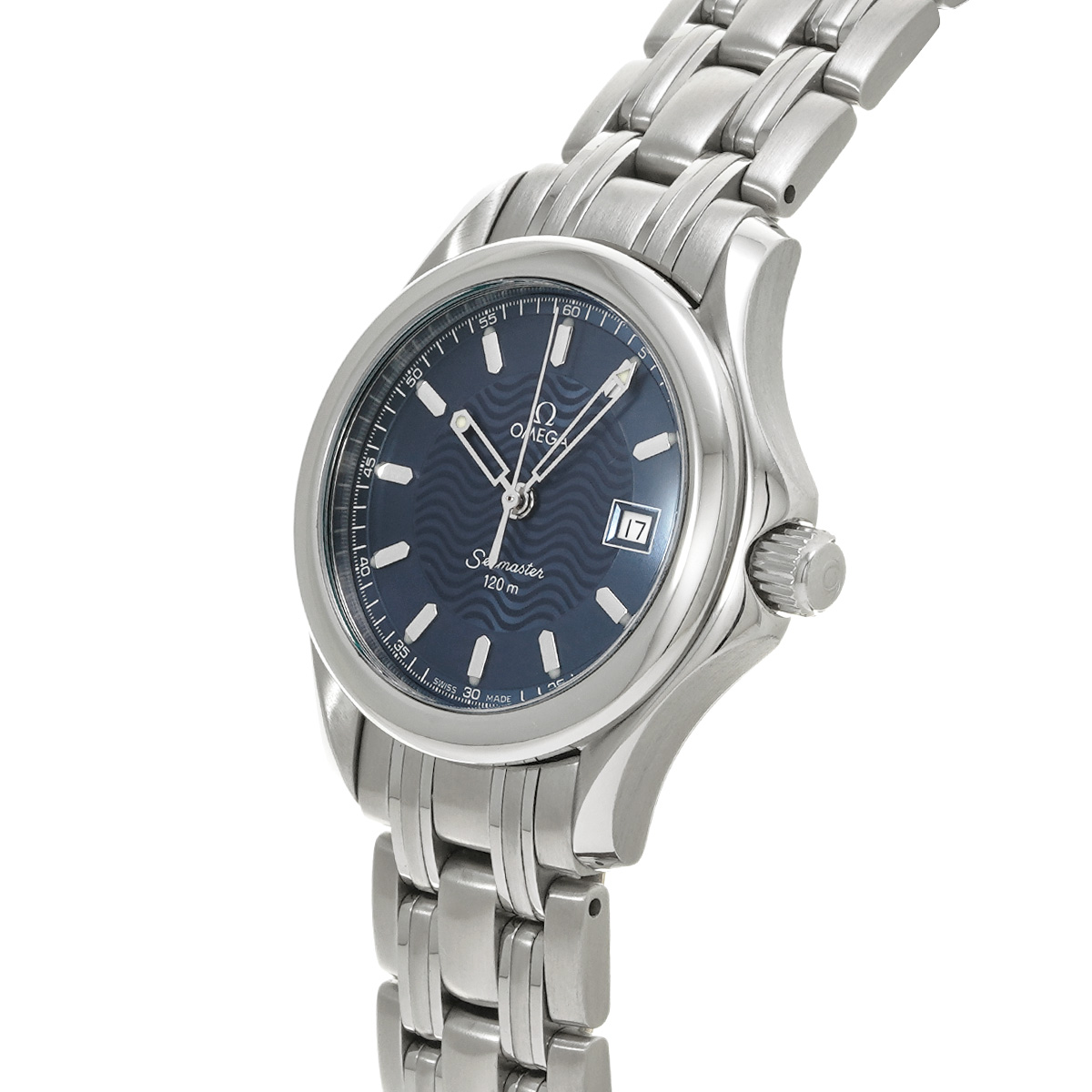 オメガ シーマスター 120 クォーツ 2571.81 ブルー レディース 時計