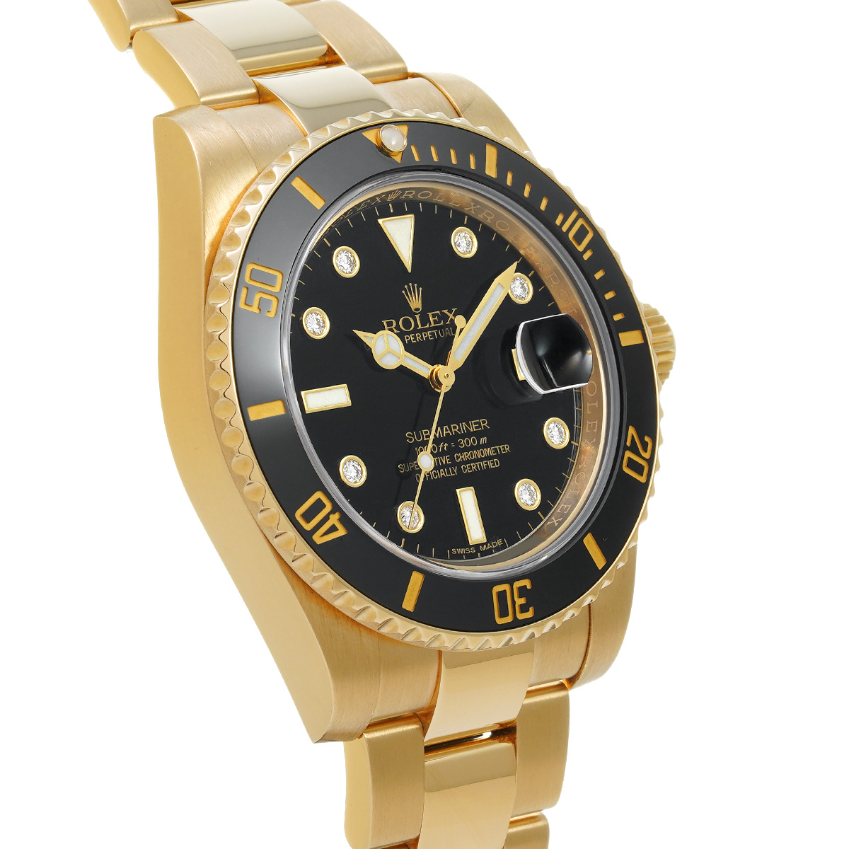 ロレックス サブマリーナ デイト 116618GLN ブラック/ダイヤモンド