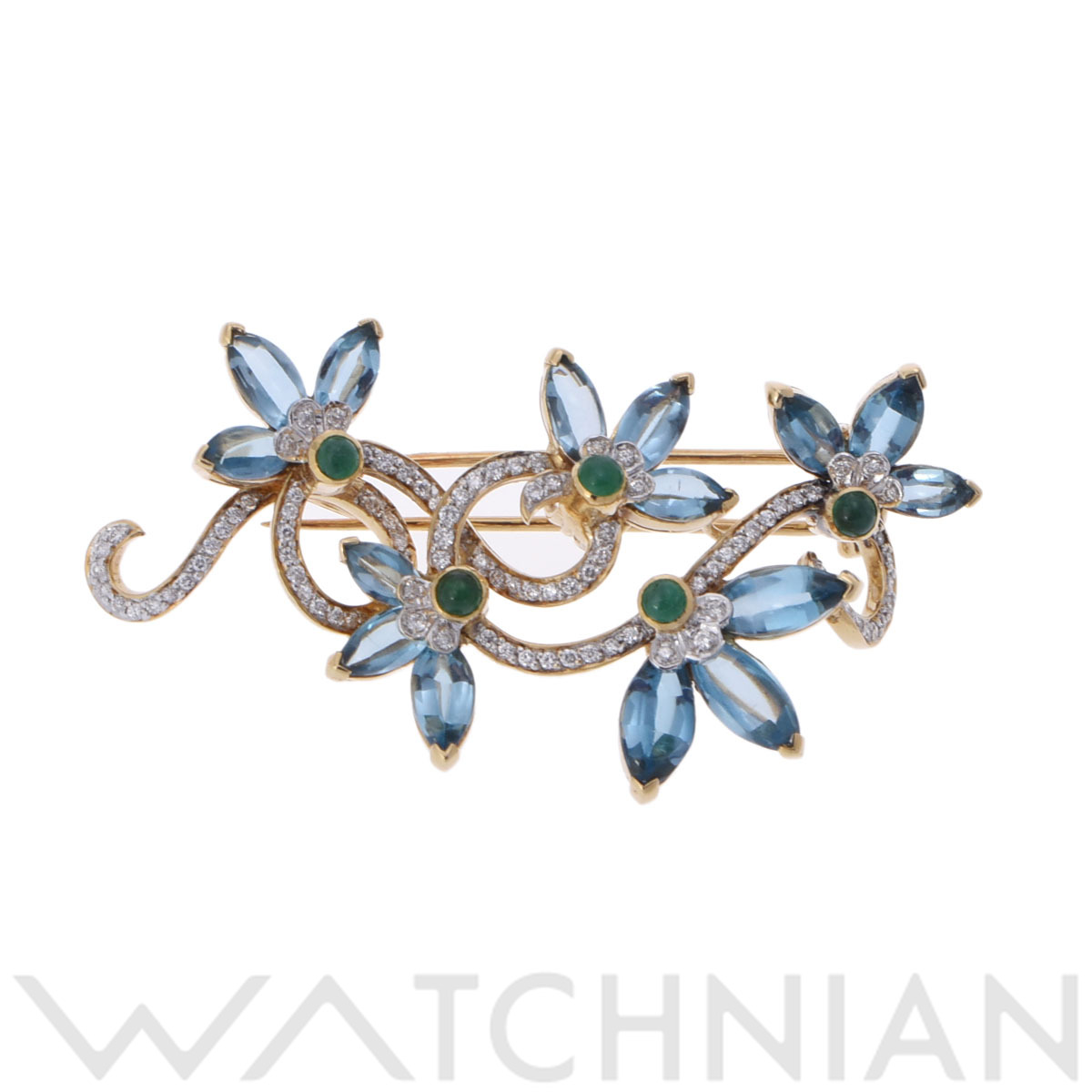 ブローチk18 シッポウパンジー