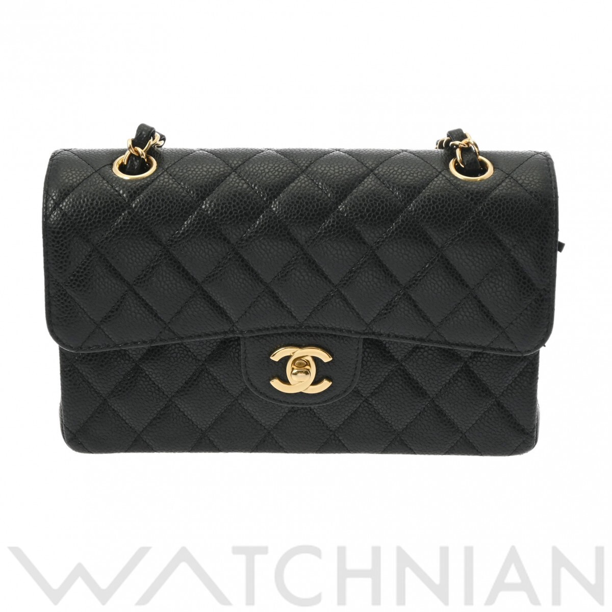 シャネル マトラッセ クラシック スモール ハンドバッグ 23cm ブラック