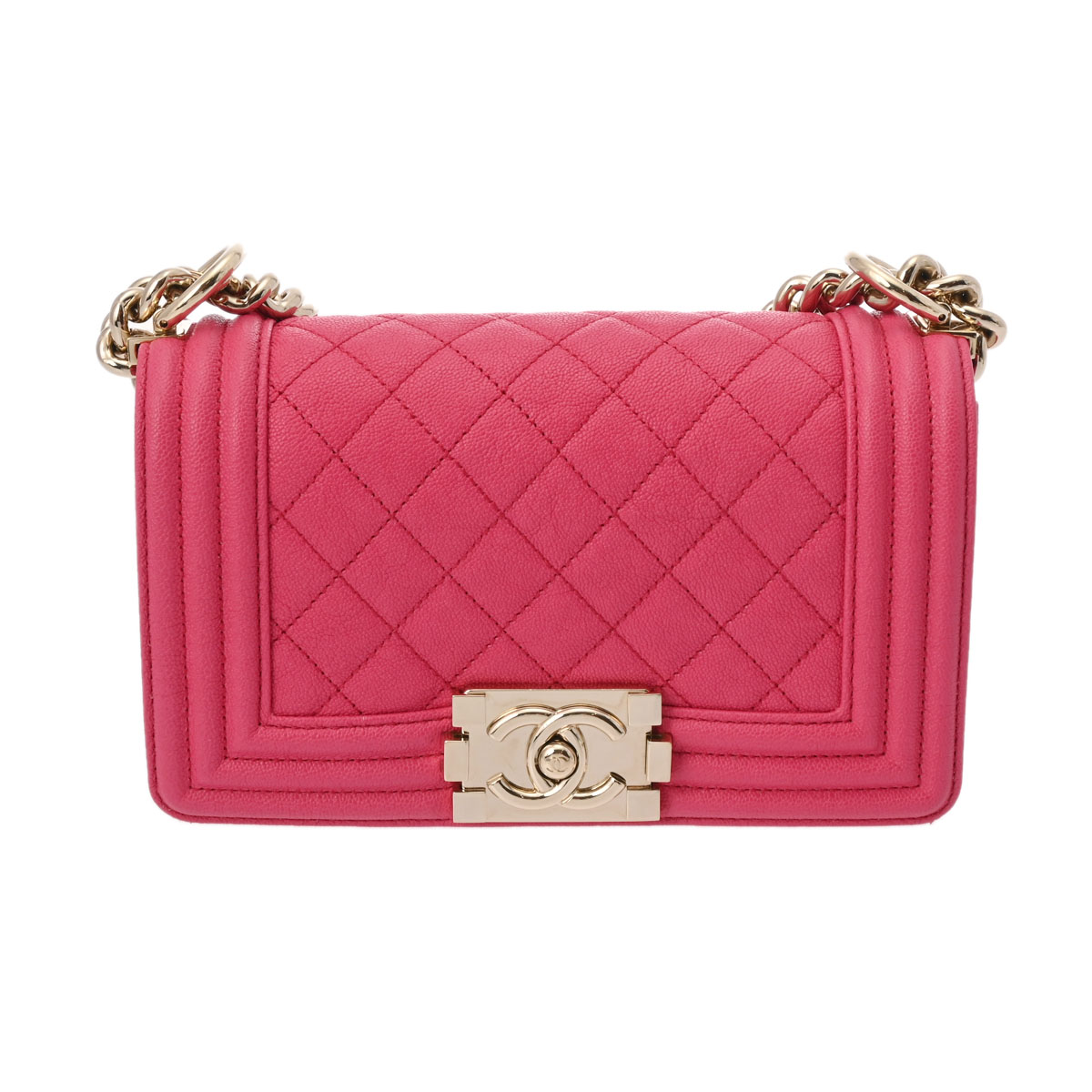 シャネル ボーイシャネル チェーンショルダー 20cm ピンク A67085
