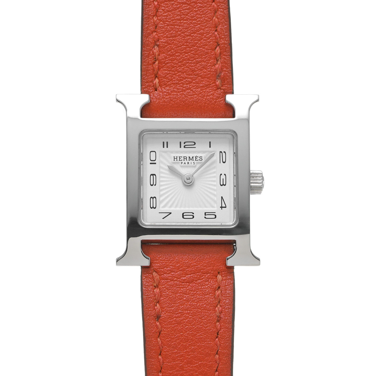 エルメス Hウォッチ ミニ HH1.110 ホワイト レディース 時計 【中古