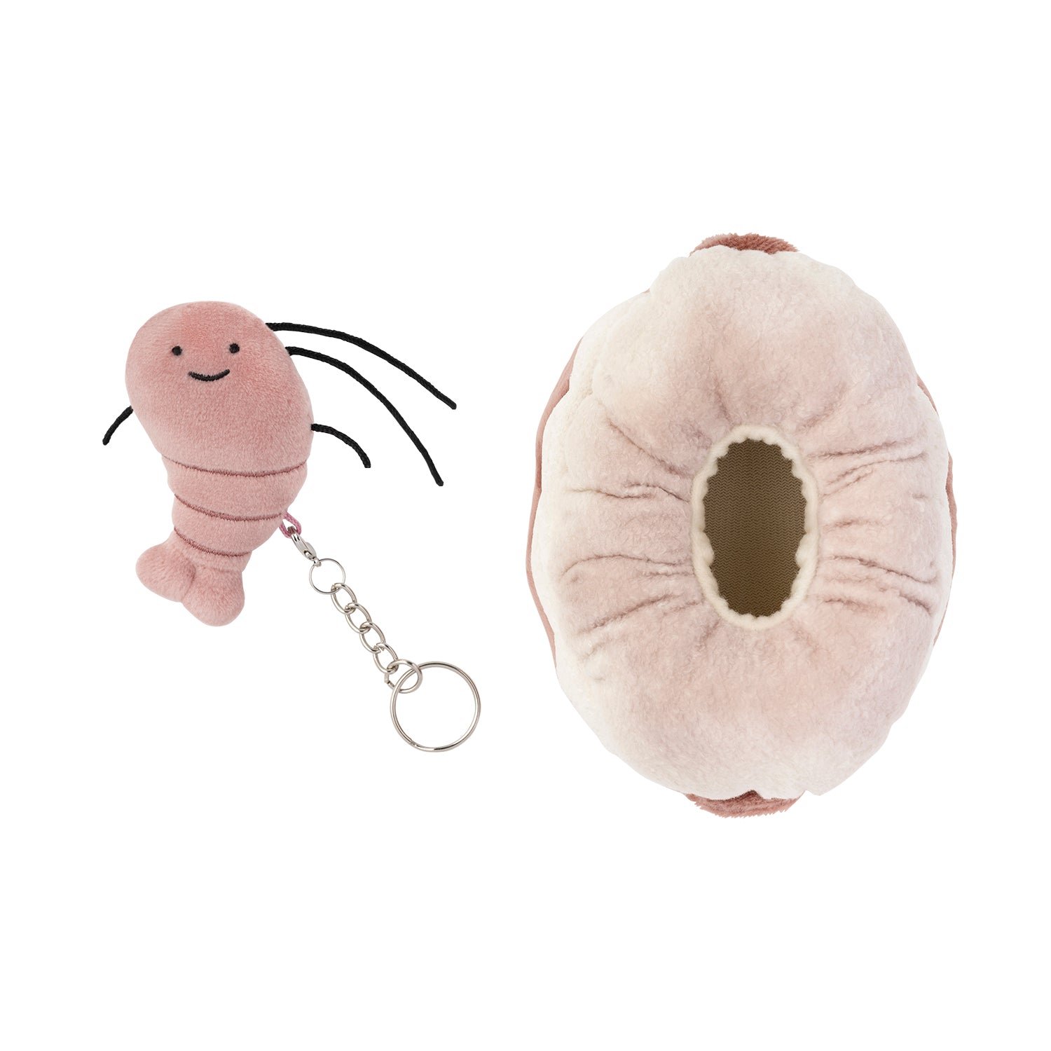 ホワイトタイガーとブラックタイガー エビグラタンパイなぬいぐるみ