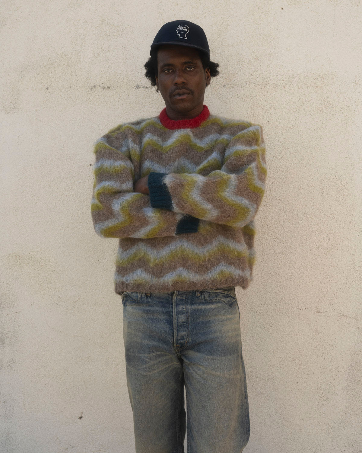 Zig Zag Boxy Knit Sweater - Taupe Multi – Brain Dead