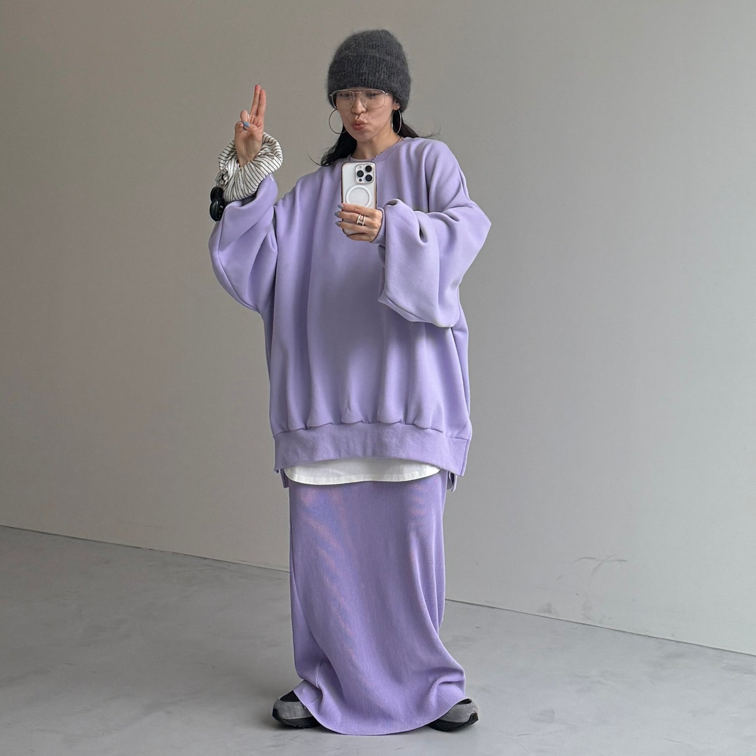 公式サイト限定カラー】daily daily super stretch pleats skirt