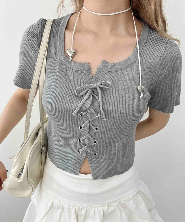 レースアップ半袖トップス – WEGO ONLINE STORE