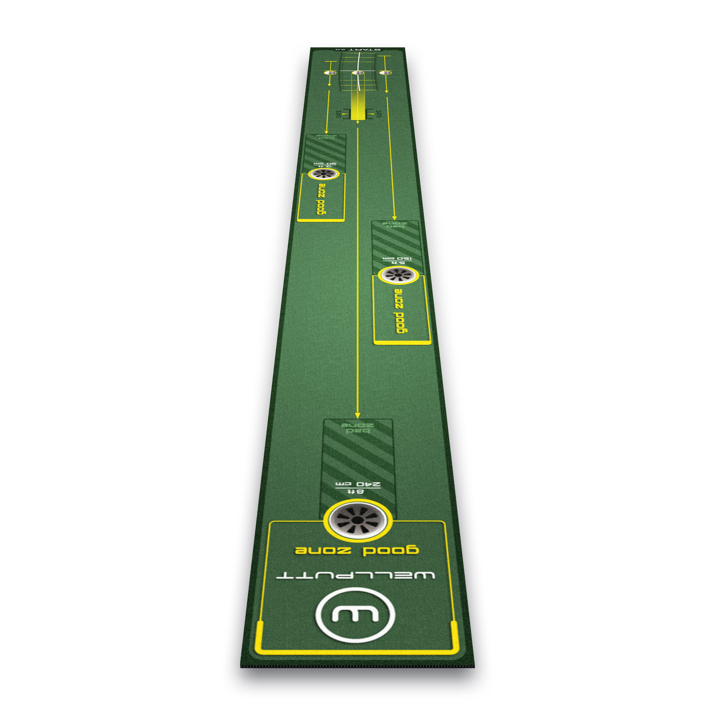 Putting training mat golf indoor - 3m Start 2.0 | Wellputt