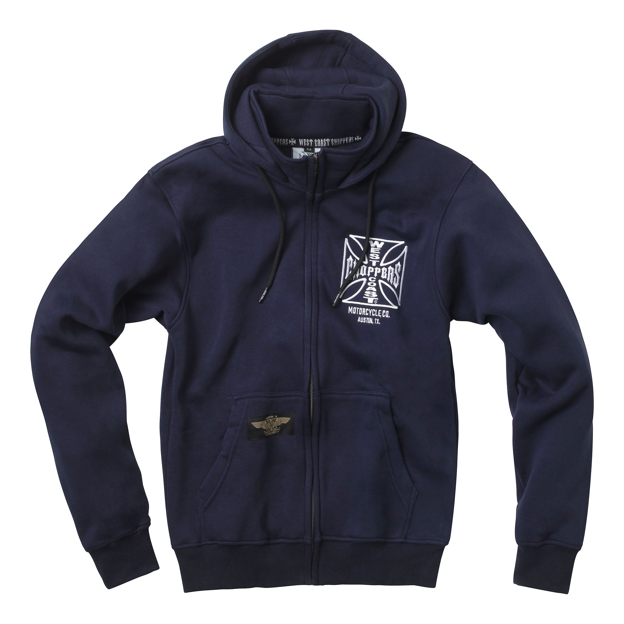 WCC OG ATX ZIP HOODY NAVY BLUE – West Coast Choppers