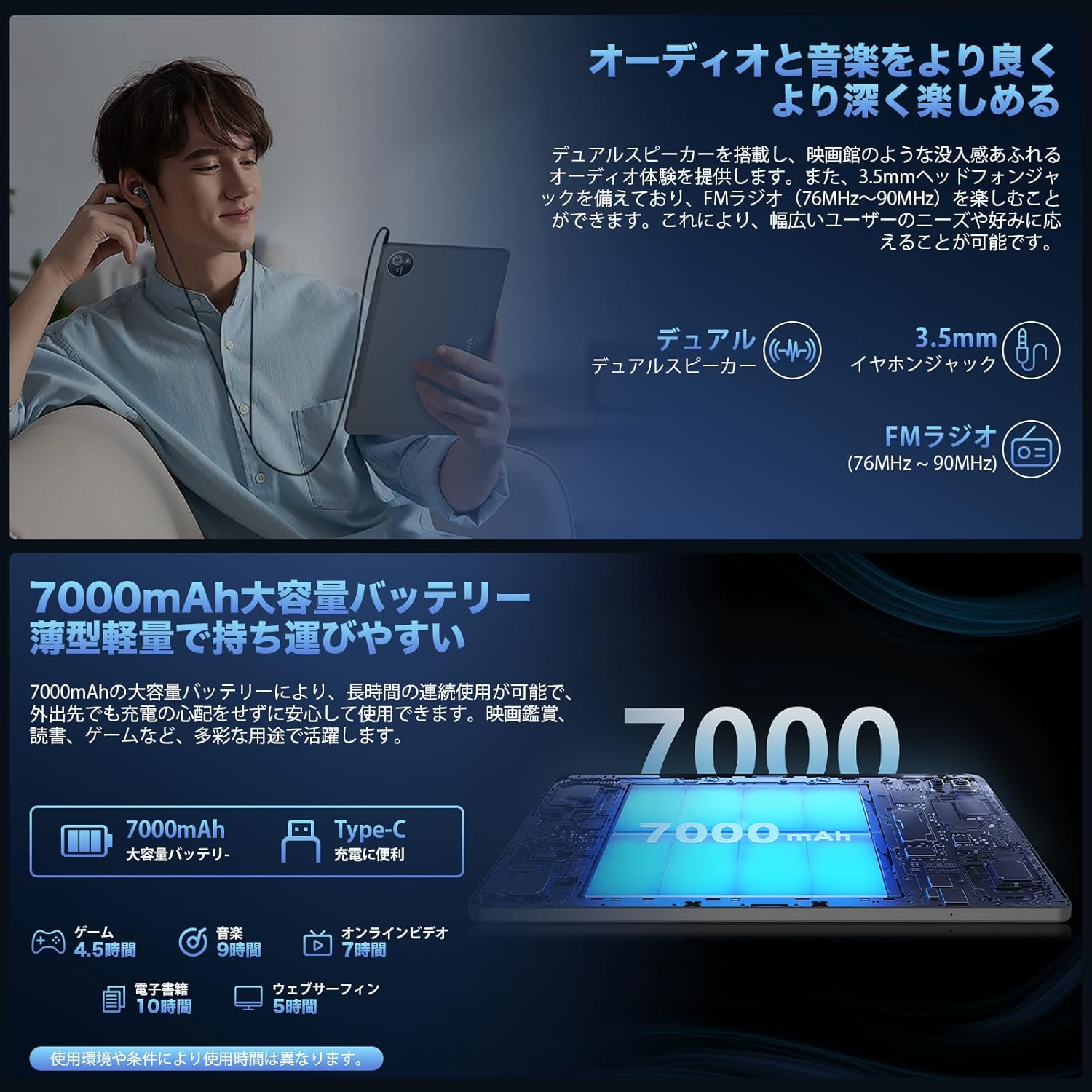 AvidPad S60 タブレットPC 10インチ Android 15 wi-fiモデル 【中古品