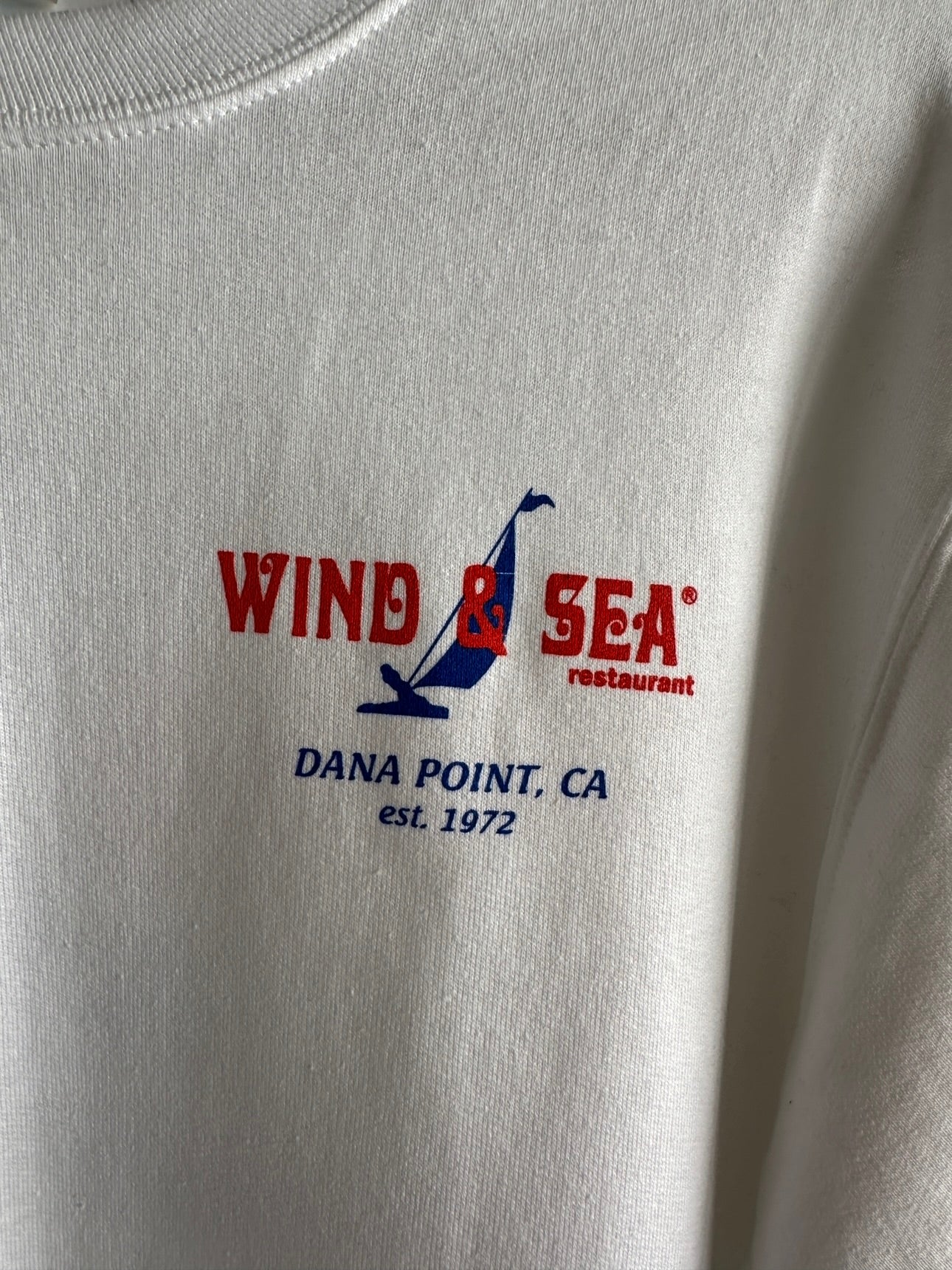 W&S White Crew Sweatshirt – Wind & Sea Restaurants, Inc.