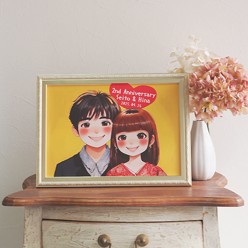 似顔絵屋さんに選ばれるフレームは？ 色紙額やA4サイズのフレームが