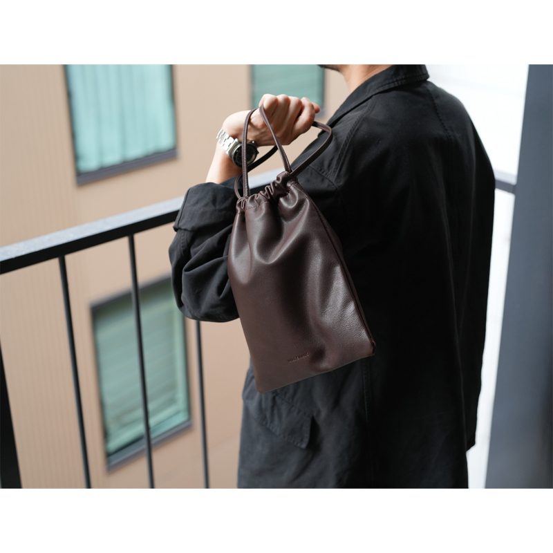 ドローストリングバッグ《ブレスL》ラスティカーフ｜WILDSWANS