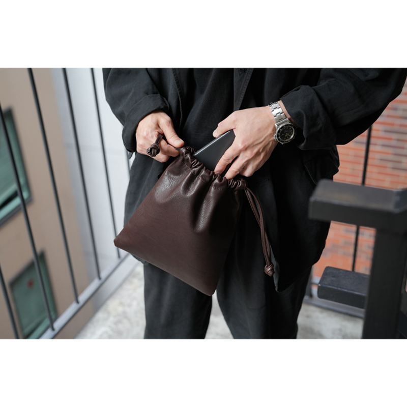 ドローストリングバッグ《ブレスL》ラスティカーフ｜WILDSWANS