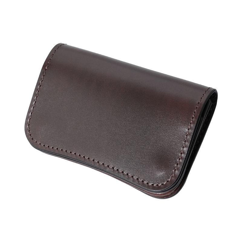 ホック付き名刺入れ《ジェネラル2》サドルプルアップ｜WILDSWANS