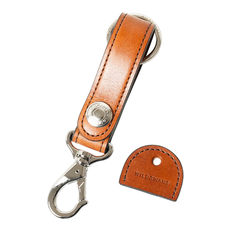 キーホルダー《ブランチ2》フルグレインブライドルレザー｜WILDSWANS