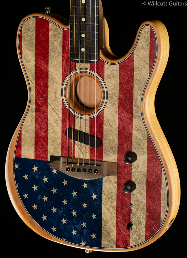 Fender American Acoustasonic Telecaster Flag - Willcutt Guitars